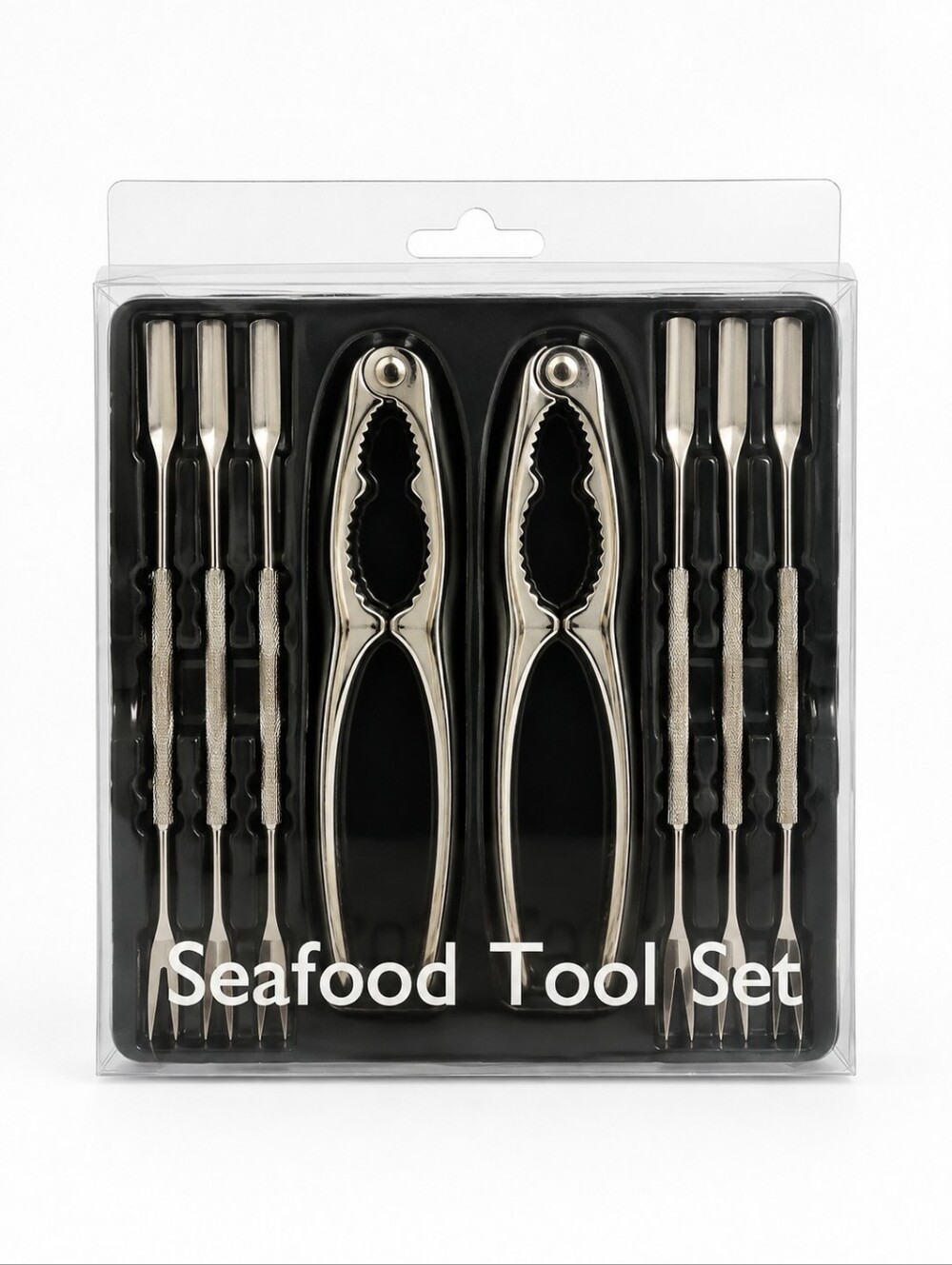 AMCO Houseworks 8-Pc Seafood Tool Set Crab Lobster Crackers & Picks